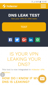 Visit the page DNS Leak test