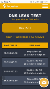Realitza un test sense la VPN connectada. Fixa't en les dades.