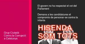 (Es) Persóname – Llamamiento a las candidaturas a las elecciones catalanas