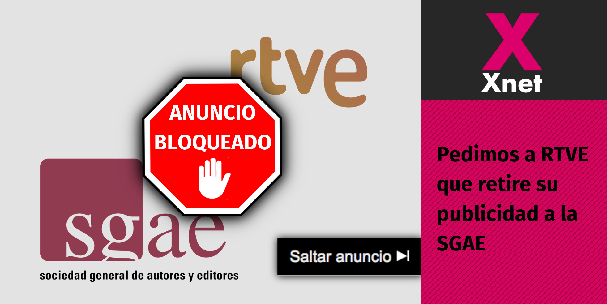 (Es) Pedimos a RTVE que retire su publicidad a la SGAE