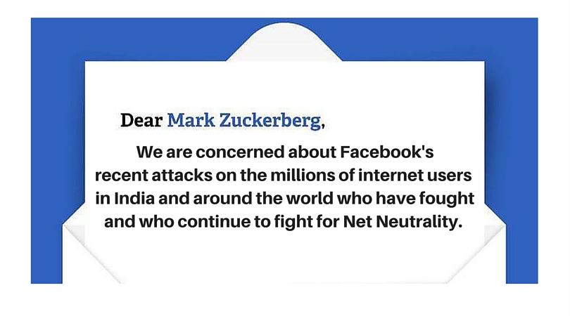 Open letter to Mark Zuckerberg on Net Neutrality advocacy in India