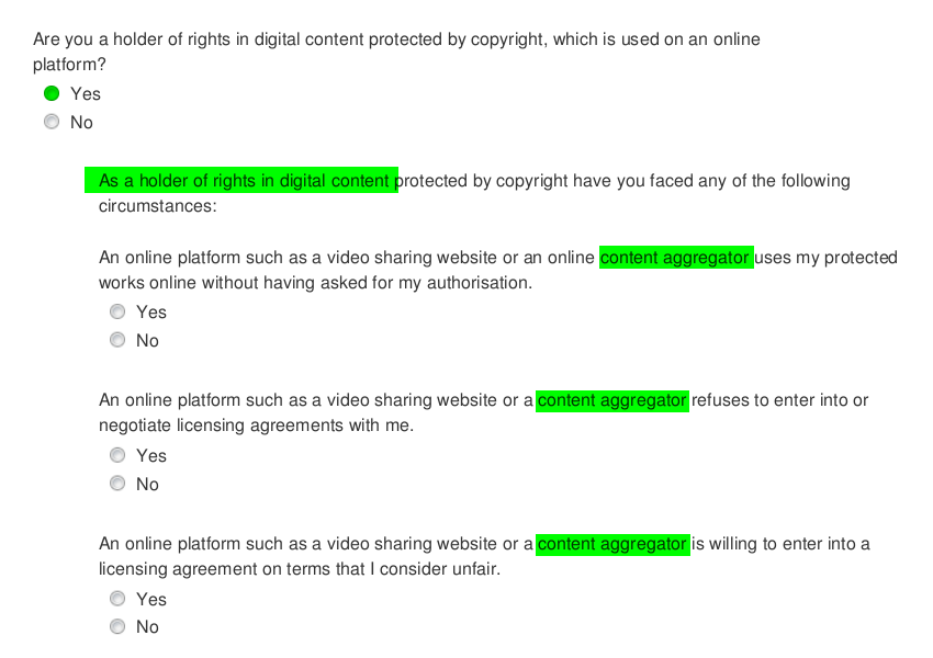 Only Rights Holders - Ancillary Copyright