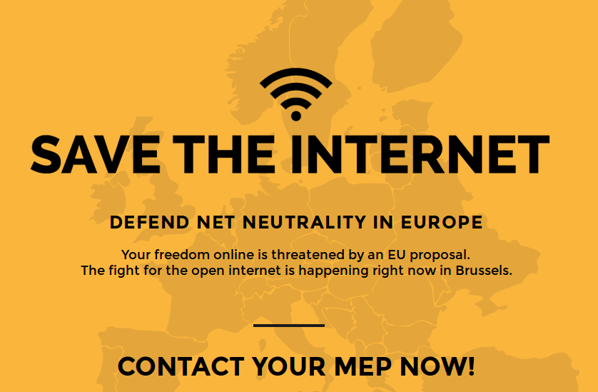 Save the interent. Por una internet libre y neutral
